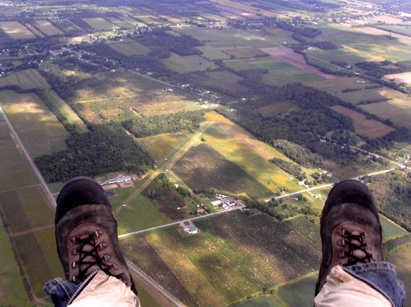 Aerial view of the airshow from 1000 metres