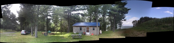 panoramic photo - launch at Hammondsport